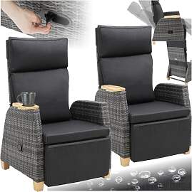 tectake® Rattan Outdoor Sessel, Korbsessel