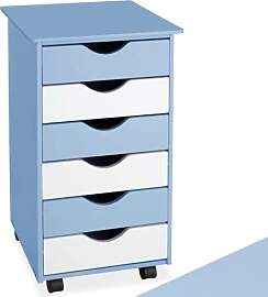 tectake® Rollcontainer mit Schubladen,