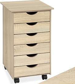 tectake® Rollcontainer mit Schubladen,
