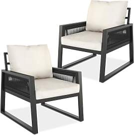 tectake® Rope Design Lounge Möbel Set für