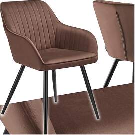tectake® Samt Stuhl, Esszimmerstuhl Samtstoff,