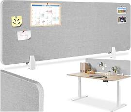 tectake® Schreibtisch Trennwand, Akustik Polster, 