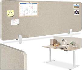 tectake® Schreibtisch Trennwand, Akustik Polster, 