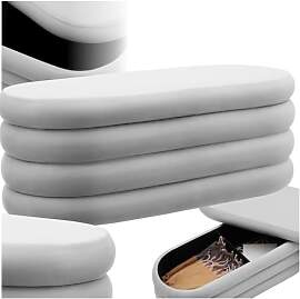 tectake® Sitzbank mit Stauraum, Sitzhocker,
