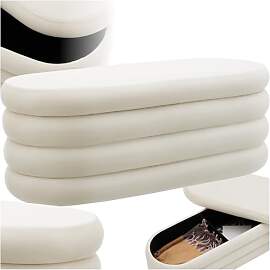 tectake® Sitzbank mit Stauraum, Sitzhocker,