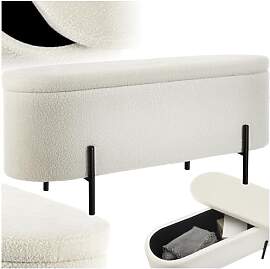 tectake® Sitzbank mit Stauraum, Truhe mit Deckel, 