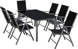 tectake® Sitzgarnitur Aluminium Klappstühle,