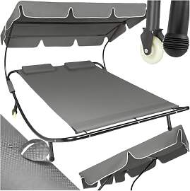 tectake Sonnenliege, Doppelliege, Outdoor Liege