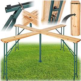 tectake® Stehtisch Quattro als Bierzeltgarnitur,