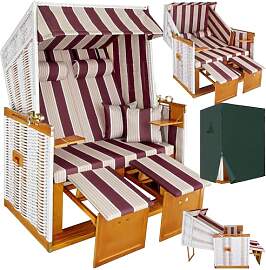tectake® Strandkorb, Strandkorb Ostsee 2-Sitzer,