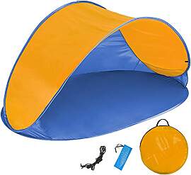tectake® Strandmuschel Pop Up Zelt 2 Personen,