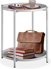 tectake® Tisch rund, Beistelltisch Metall,