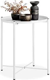 tectake® Tisch rund, Beistelltisch Metall,