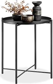 tectake® Tisch rund, Beistelltisch Metall,