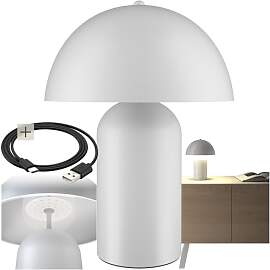 tectake® Tischlampe Vintage Pilzform, Pilzlampe