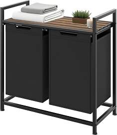 tectake® Wäschekorb mit Deckel, Wäschekorb 2