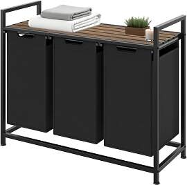 tectake® Wäschekorb mit Deckel, Wäschekorb 3