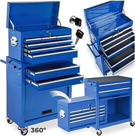 tectake Werkstattwagen Trolley mit Kofferaufsatz,