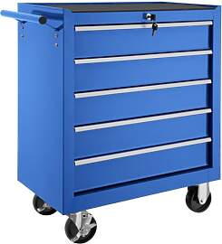 tectake® Werkzeug Wagen mit 5 Schubladen,