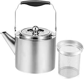 Teekanne mit Siebeinsatz Edelstahl 1.8L