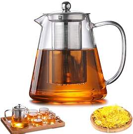 Teekanne mit Siebeinsatz und Deckel, 1300ML