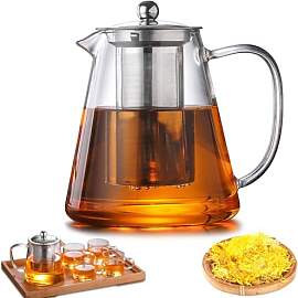 Teekanne mit Siebeinsatz und Deckel, 1300ML