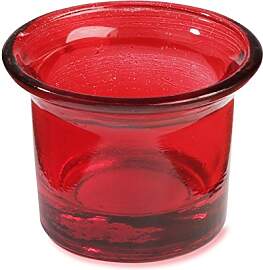 Teelichtglas 6,5 x 4,5 cm, rot, 10 Stück