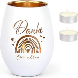 Teelichtglas Mit 2 Kerze – Personalisiertes