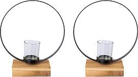 Teelichthalter CREATIV DECO, schwarz, B:20cm