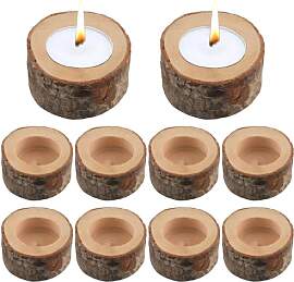Teelichthalter Holz - 10 pcs Stehen Holzdeko