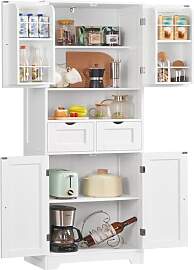 TEENFON Küchenschrank Hochschrank, 4-türiger