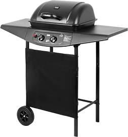 TEESA TSA0080 Gas-Grill, 2 Brenner, schwarz