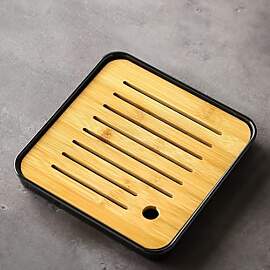 Teetablett, Mini-chinesisches Teetablett aus Holz, 