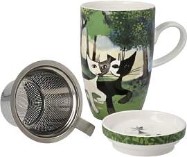 Teetasse mit Deckel und Sieb Una passeggiata nel