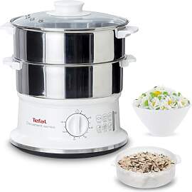 Tefal Dampfgarer elektrisch, 2 Edelstahlbehälter, 