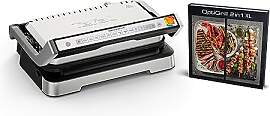 Tefal OptiGrill 2in1 XL Kontaktgrill, Aufklappbar, 