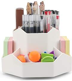 TEKONDA Drehbarer Organizer Weiß Kunststoff