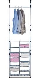 Teleskopregal RUCO, schwarz (aluminiumfarben,