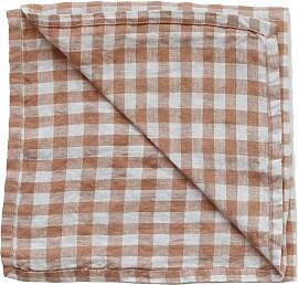 Tell Me More Gingham Karierte Leinen-Serviette 45