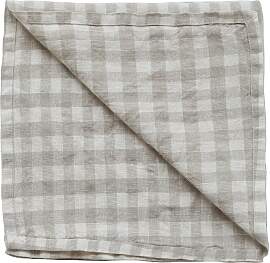 Tell Me More Gingham Karierte Leinen-Serviette 45