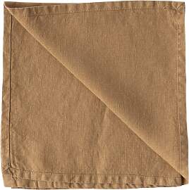 Tell Me More Washed linen Serviette Hazelnut