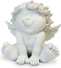 TEMPELWELT Deko Engel Figur Schutzengel Sitzend 12 