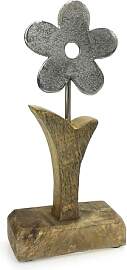 TEMPELWELT® Deko Figur Blume 22 cm, Aluminium