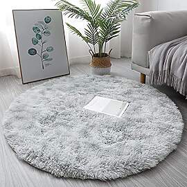 Tenekee Teppich Rund Teppich Wohnzimmer Hochflor