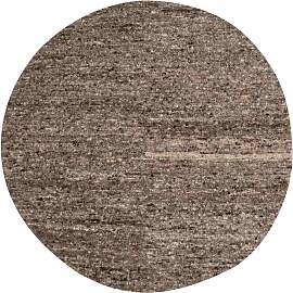 Teppich Efia aus Wolle, klassisch rund, Braun, Ø