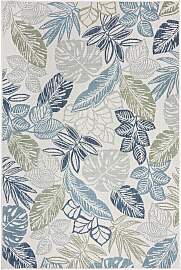Teppich FLAIR RUGS "Bella Leaf", blau,