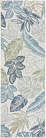 Teppich FLAIR RUGS "Bella Leaf", blau,