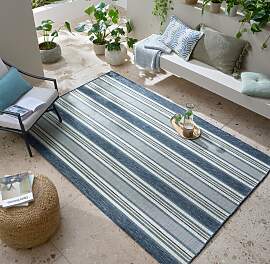 Teppich FLAIR RUGS "Roma Stripe", blau,