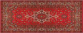 Teppich Läufer Vintage Ornamente Perser rot beige 