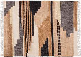 Teppich Liberal aus Jute und Baumwolle, Retro Chic 